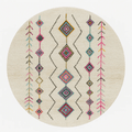 Colorful Round Moroccan Rug | Handmade Berber Wool Boujaad Diamond Rug - berber rug weavers