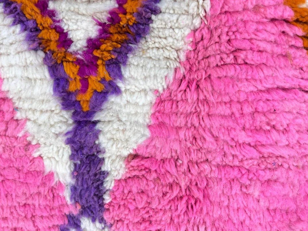 Colorful Round Moroccan Rug | Handmade Berber Wool Shag Rug - berber rug weavers
