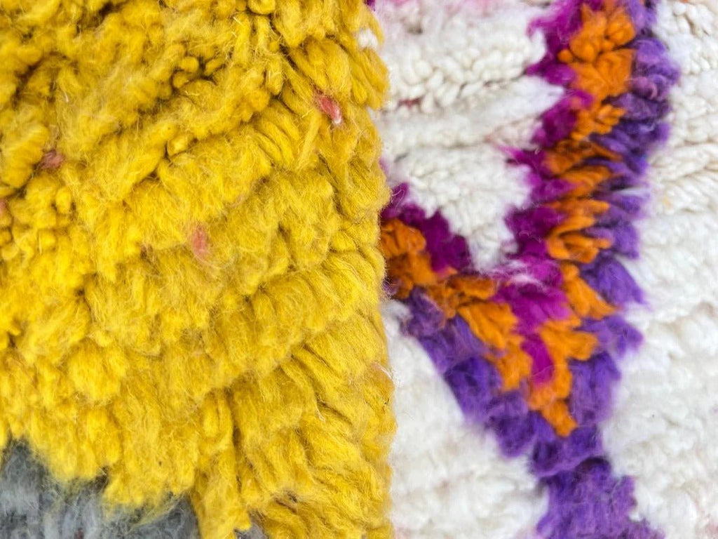 Colorful Round Moroccan Rug | Handmade Berber Wool Shag Rug - berber rug weavers