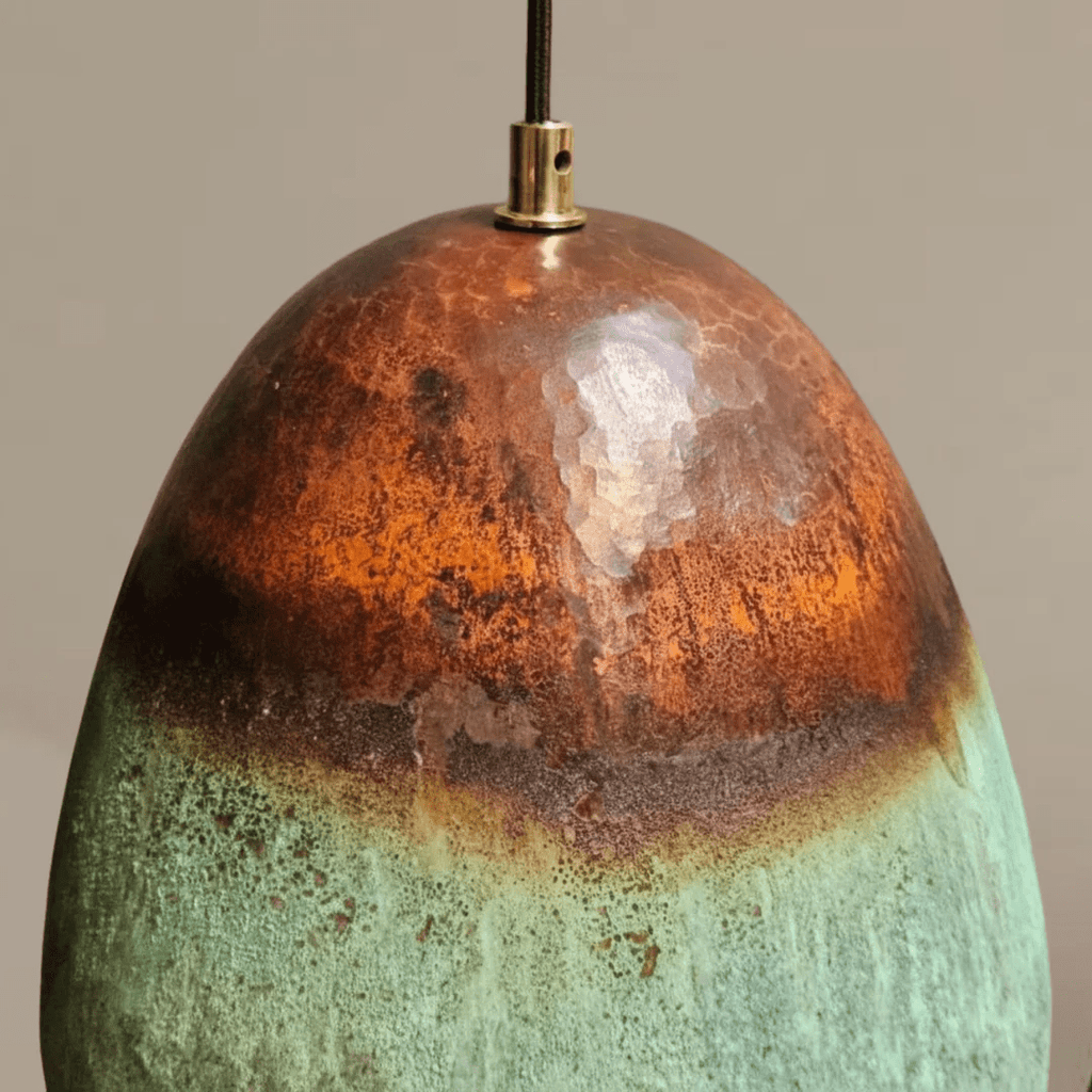 Handmade Rustic Green Copper Pendant Light – Modern Moroccan Hanging Ceiling Lamp - berber rug weavers