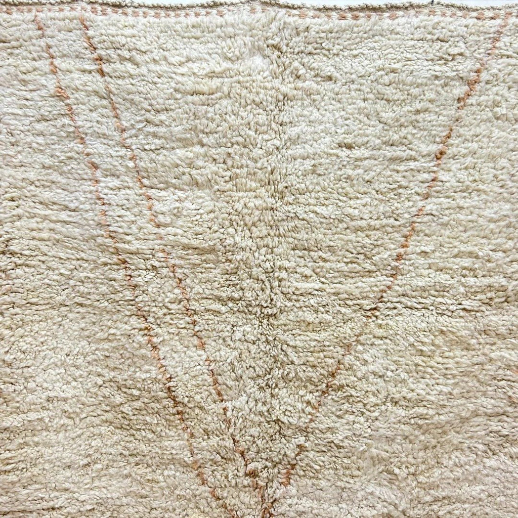 Luxury Moroccan Wool Runner Rug – Handmade Cream Berber Hallway Runner – Minimalist Geometric Carpet - berber rug weavers