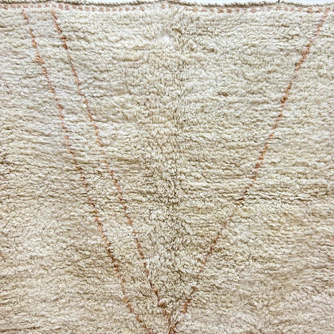 Luxury Moroccan Wool Runner Rug – Handmade Cream Berber Hallway Runner – Minimalist Geometric Carpet - berber rug weavers