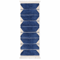 Navy Blue Runner Rug | Handwoven Custom Moroccan Hallway Rug - berber rug weavers