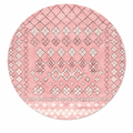 Pink Round Moroccan Rug | Handmade Berber Wool Diamond Pattern Rug - berber rug weavers
